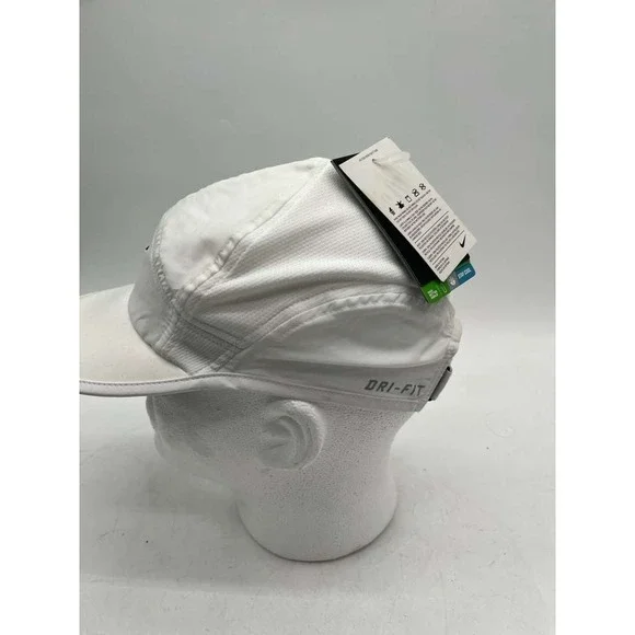 New NIKE Womens Featherlight 2.0 Adj. Tennis Hat Cap White 613968-100 Rare 2013